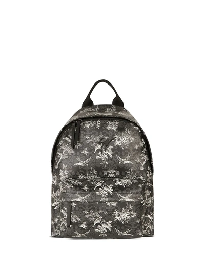 Shop Giuseppe Zanotti Bud Floral-print Backpack In Schwarz