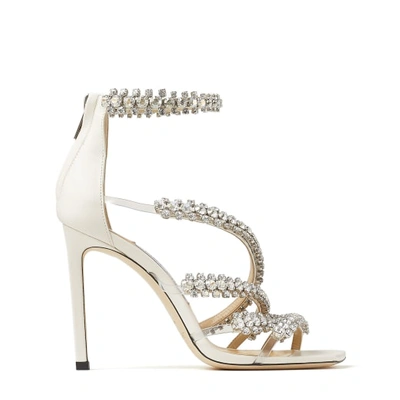 Shop Jimmy Choo Josefine 100 In Latte/crystal