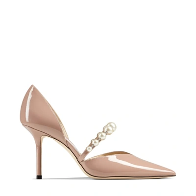 Shop Jimmy Choo Aurelie 85 In Ballet Pink/white