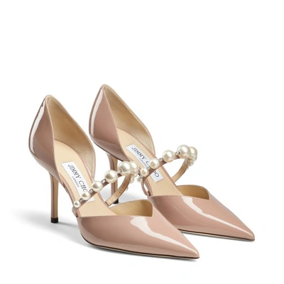 Shop Jimmy Choo Aurelie 85 In Ballet Pink/white