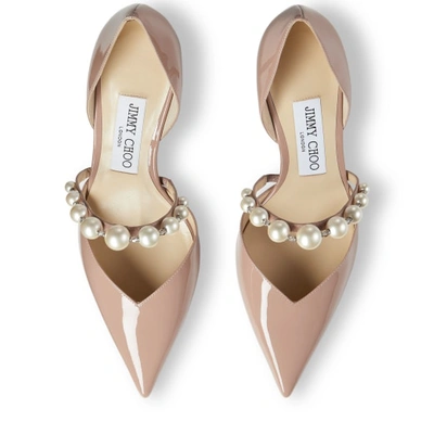 Shop Jimmy Choo Aurelie 85 In Ballet Pink/white