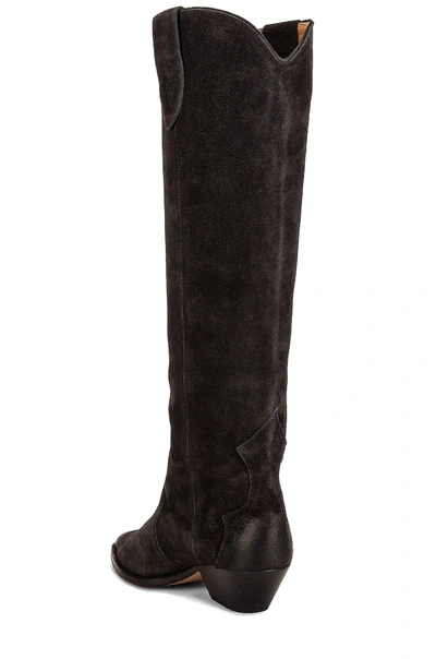 Isabel Marant Denvee Suede Knee-high Boot In 灰色