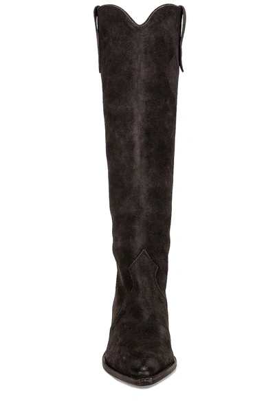 Isabel Marant Denvee Suede Knee-high Boot In 灰色