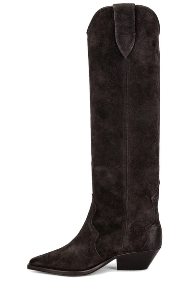 Isabel Marant Denvee Suede Knee-high Boot In 灰色