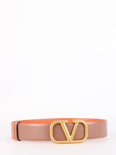 Shop Valentino Vlogo Reversible Belt In Multi