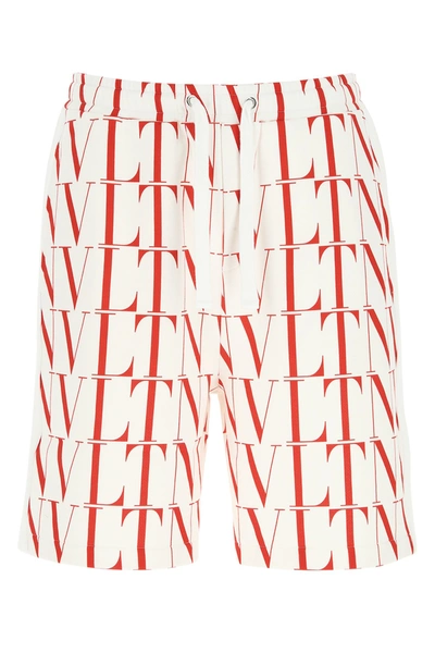 Shop Valentino Vltn Times Bermuda Shorts In Multi