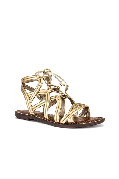 Shop Sam Edelman Gasha Sandal In Molten Gold