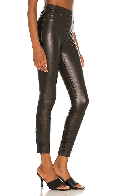 Shop Spanx Leather-like Ankle Skinny Pants In Noir