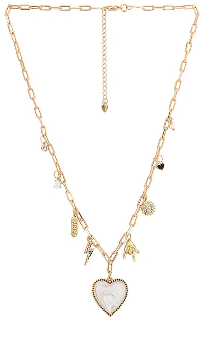 Shop Alexa Leigh Bespoke Link Necklace In Metallic Gold