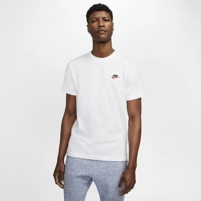 Shop Nike Men's  Sportswear Club T-shirt In White