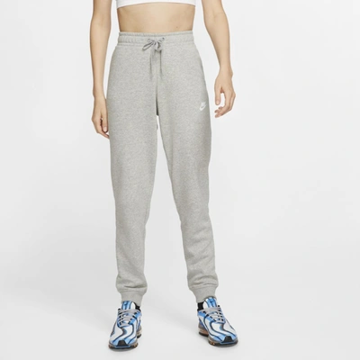 Shop Nike Sportswear Women's Fleece Pants In Dark Grey Heather,matte Silver,white