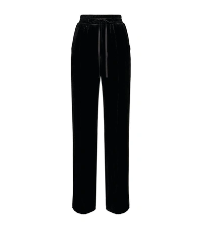 Shop Red Valentino Satin Trousers In Black
