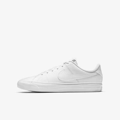 Shop Nike Court Legacy Big Kids' Shoes In White,white