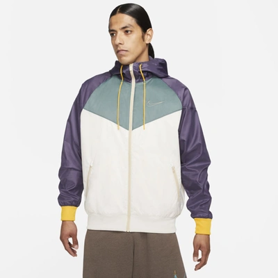 Nike Sportswear N7 Windrunner Woven Full-zip Hooded Jacket In Desert  Sand,dark Raisin | ModeSens