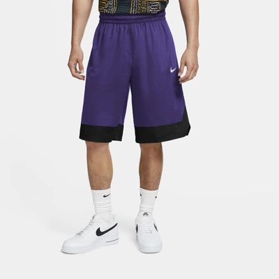 Shop Nike Dri-fit Icon Men's Basketball Shorts In Court Purple,black,white