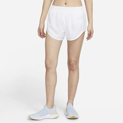 Shop Nike Air Dri-fit Women's Brief-lined Running Shorts In White,black