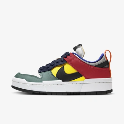 Shop Nike Dunk Low Disrupt Women's Shoes In Wolf Grey,tour Yellow,university Red,black
