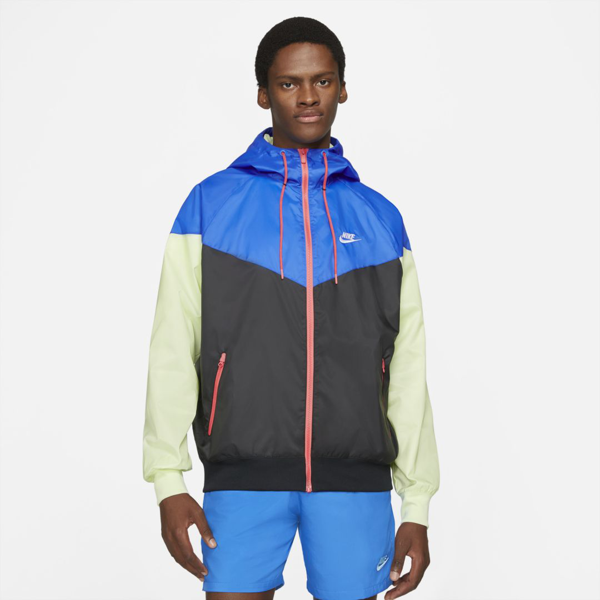 Nike Sportswear Windrunner Men's Hooded Jacket In Black,signal Blue,lime  Ice,white | ModeSens
