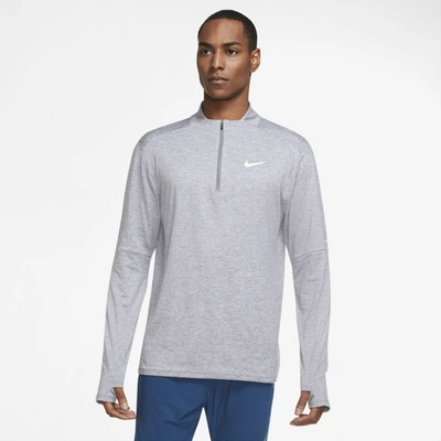 Shop Nike Men's Element Dri-fit 1/2-zip Running Top In Grey