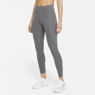 Shop Nike Women's One Luxe Mid-rise 7/8 Leggings In Grey