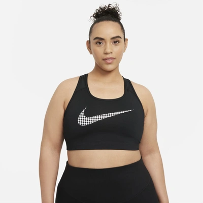 Women's Nike Dri-FIT Swoosh Icon Clash Medium-Support Non-Padded Graphic Sports  Bra