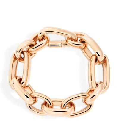 Shop Pomellato Rose Gold Iconica Bold Chain Bracelet (size M)