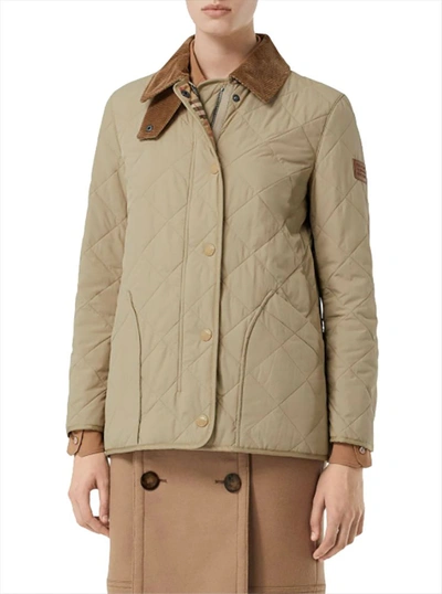 Shop Burberry Women's Beige Polyamide Outerwear Jacket