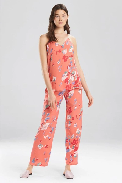 Shop Josie Natori Flora- The Siesta Pajamas Set In Coral Punch