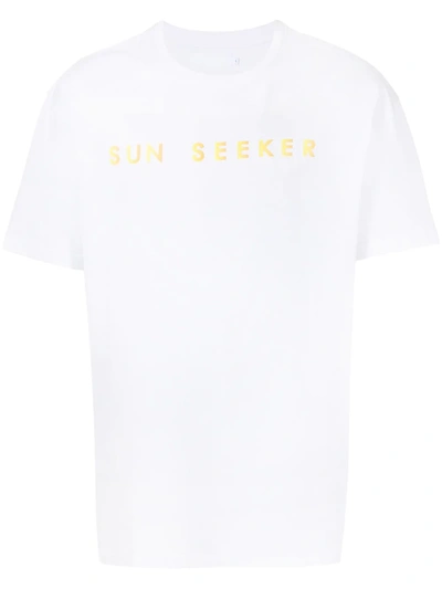 Shop Off Duty Graphic-print Cotton T-shirt In Weiss