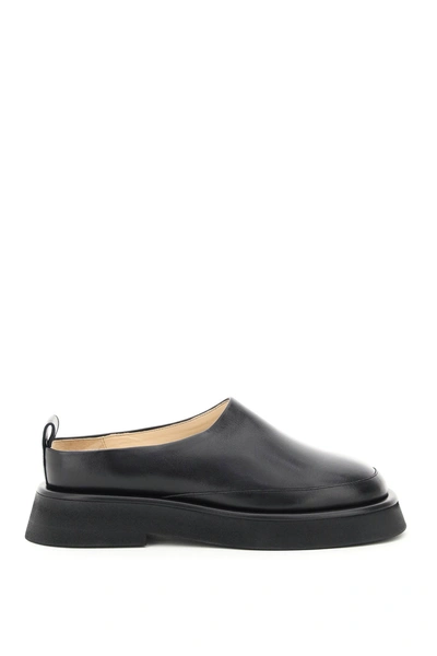Shop Wandler Rosa Leather Loafers In Black