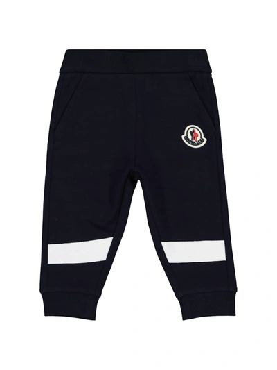 Shop Moncler Kids Sweatpants For Boys In Blue