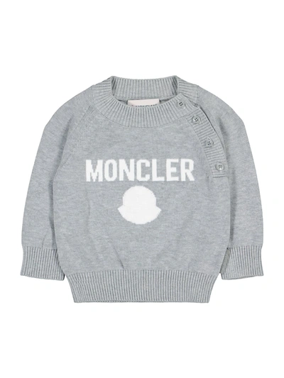Shop Moncler Kids Pullover In Grey