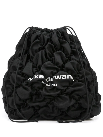 Shop Alexander Wang Rebound Ruched Backpack In Schwarz