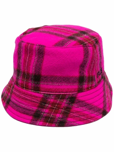 Shop Philosophy Di Lorenzo Serafini Tartan-check Wool Bucket Hat In Rosa