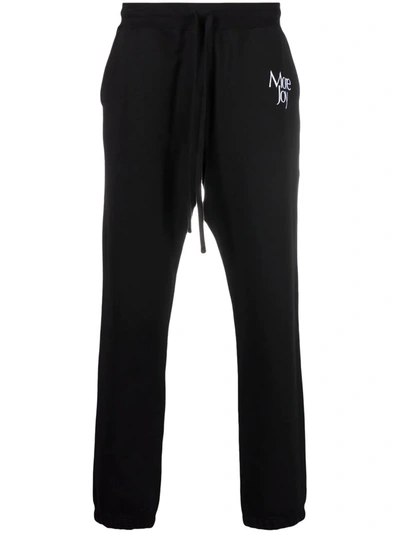 Shop More Joy Logo-embroidered Classic Joggers In Schwarz