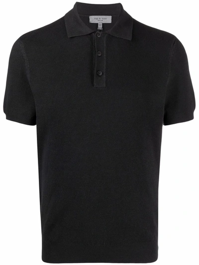 Shop Rag & Bone Cotton-pique Polo Shirt In Grau