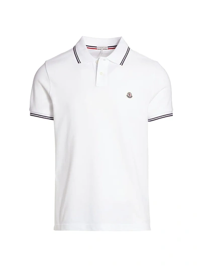 Shop Moncler Men's Classic Polo Shirt In White