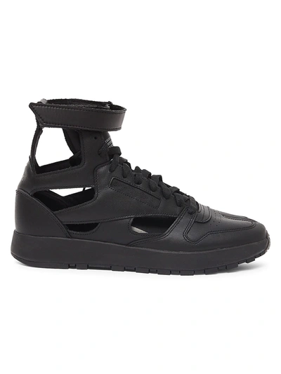 Shop Maison Margiela X Reebok Classic Leather Tabi High-top Sneakers In Black