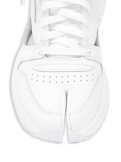 Shop Maison Margiela Men's  X Reebok Classic Leather Tabi High-top Sneakers In White