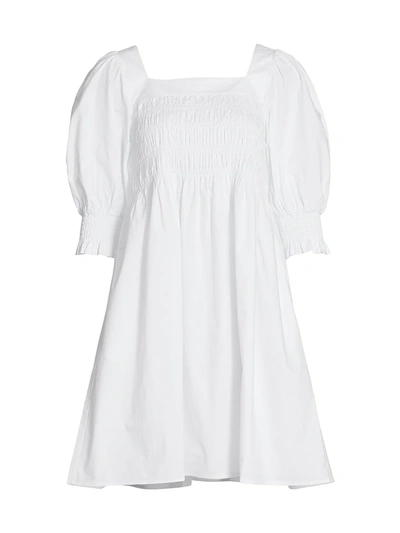 Shop Gestuz Lena Smocked Dress In White