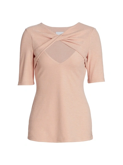 Shop Acler Women's Brighton Twist-front Keyhole Top In Pink