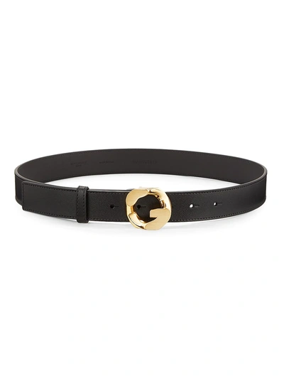 Shop Givenchy Women's G-chain Leather Belt In Black