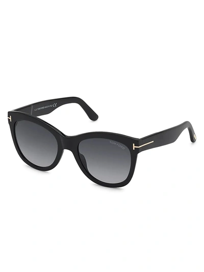 Shop Tom Ford Women's Wallace 54mm Cat Eye Sunglasses In Black Gradient