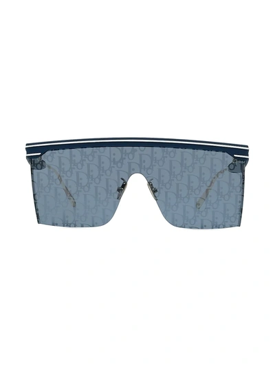 Shop Dior Women's Club M1u Shield Sunglasses In Blue