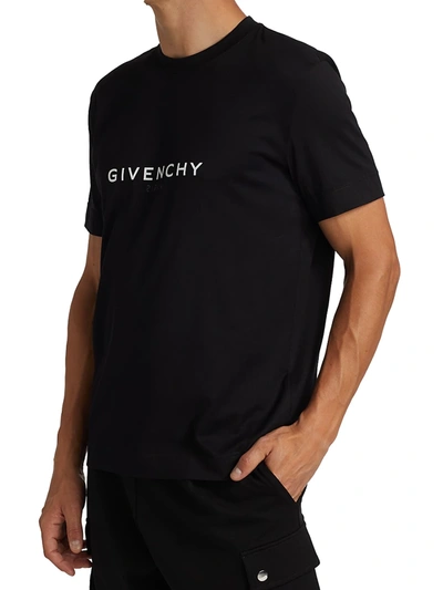 Givenchy Logo-print Cotton-jersey T-shirt In Black | ModeSens