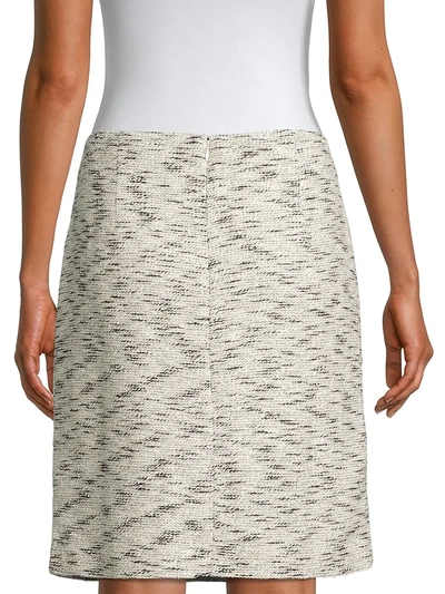 Shop Milly Phoenix Yarn Dye Knit Skirt In Black White