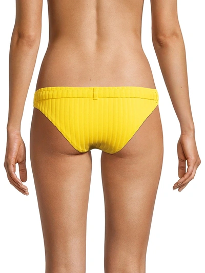 Shop Solid & Striped The Rachel Belt Bikini Bottom In Lemon Zest