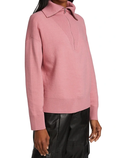 Shop Gestuz Women's Talligz Quarter Zip Sweater In Egret