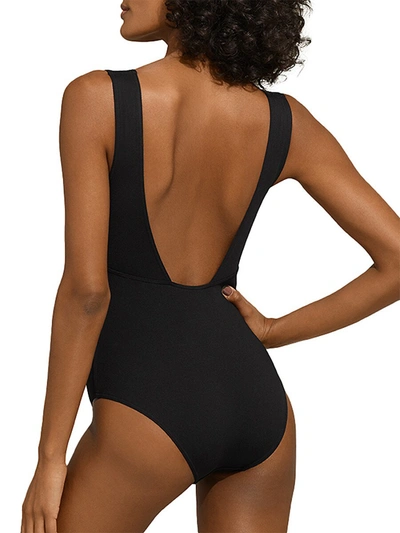 Shop Eres Women's Hold Up Plunge V-neck One-piece Swimsuit In Noir