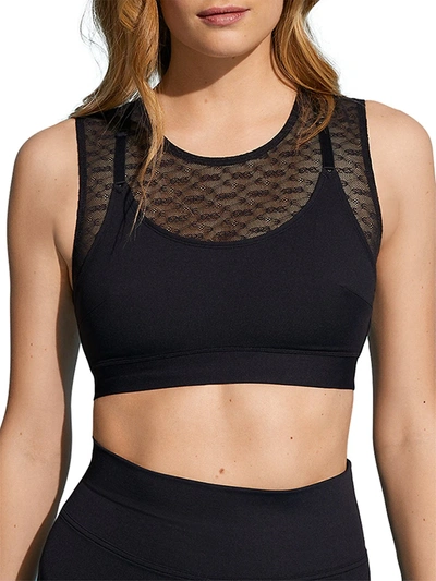 Shop Eres Women's Prana Lace Sports Bra In Black